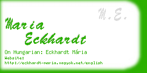 maria eckhardt business card